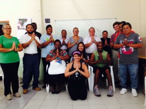 Sharing meditation with The Belize Red Cross